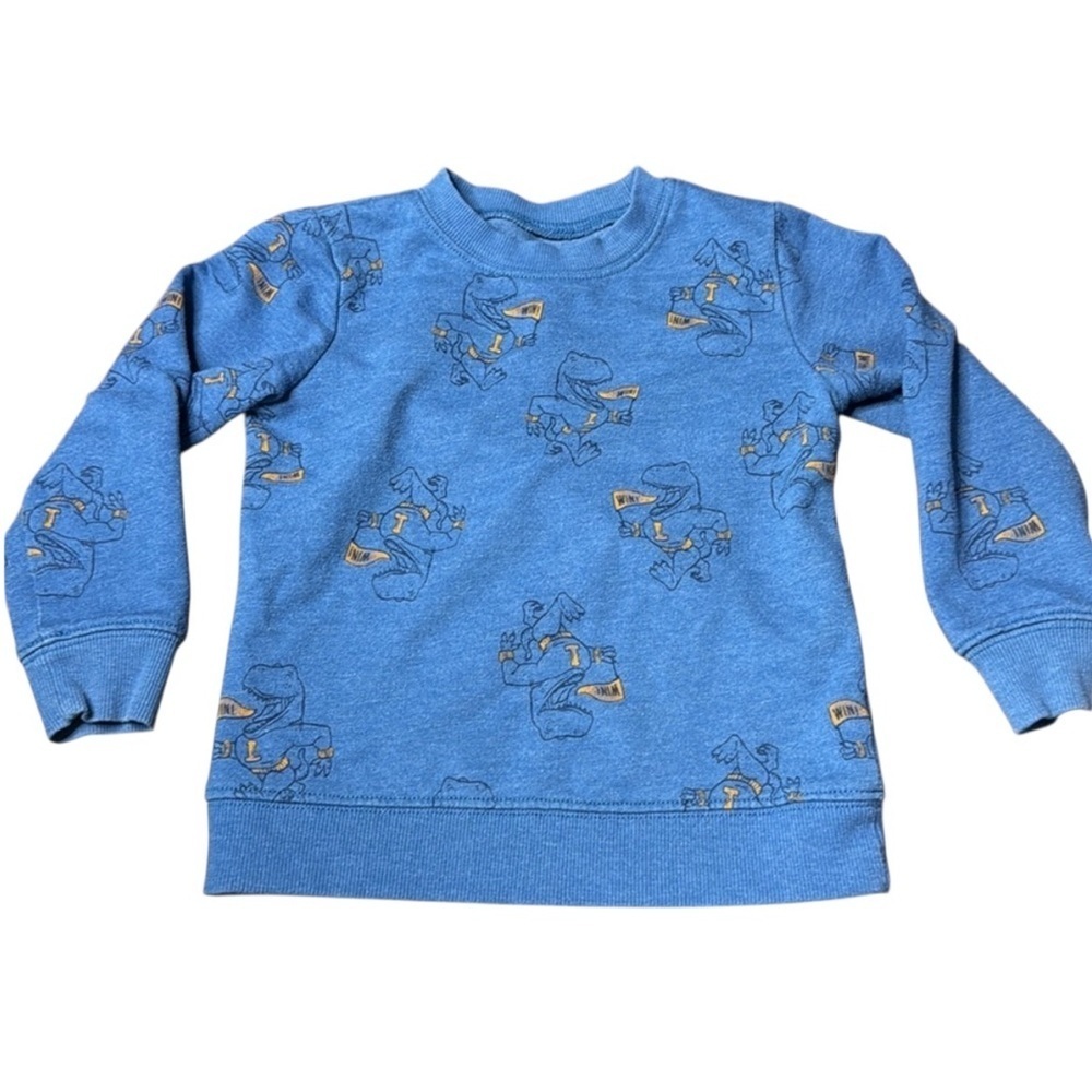 Blue Dinosaur Print Sweatshirt and Pants Set - Picture 3 of 8
